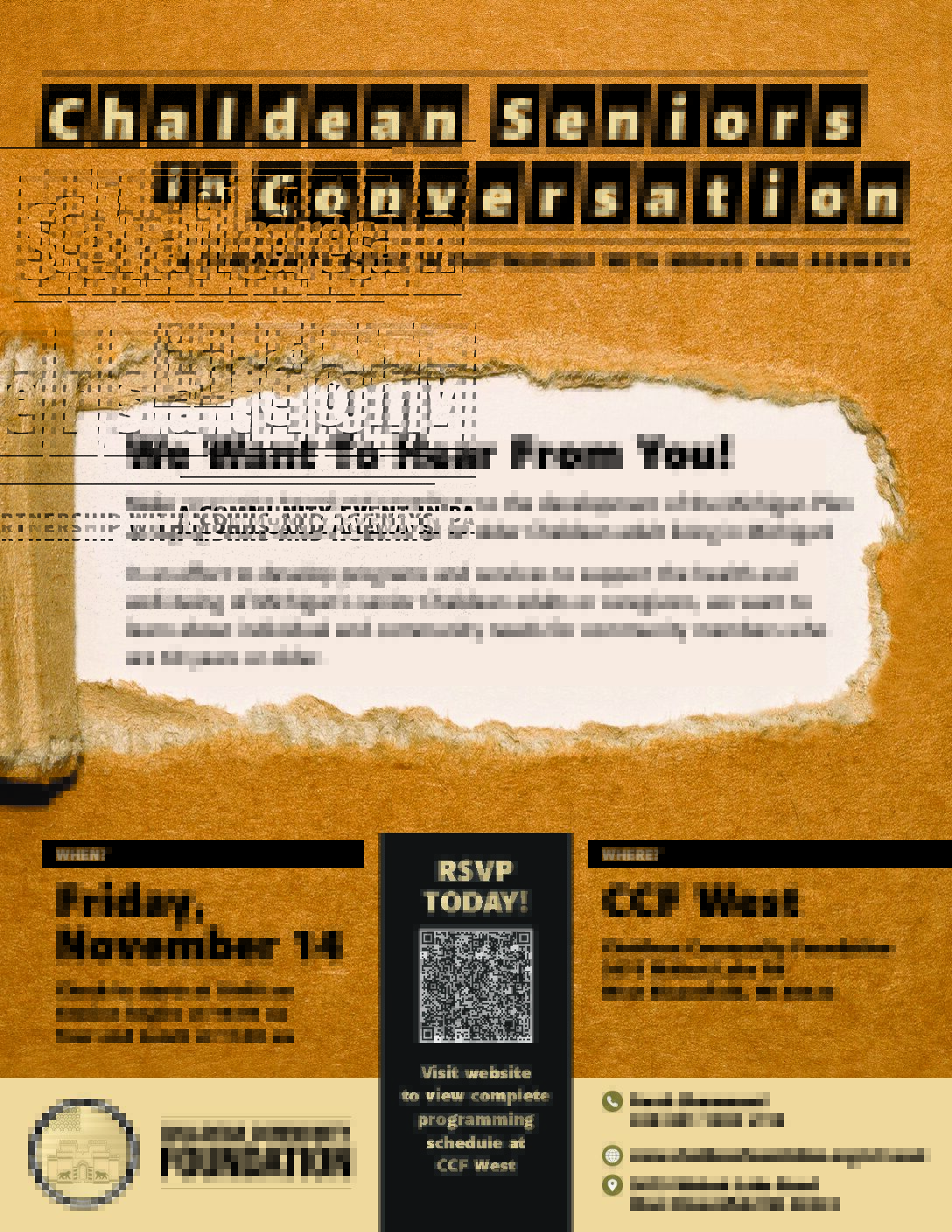 Chaldean Seniors in Conversation Event