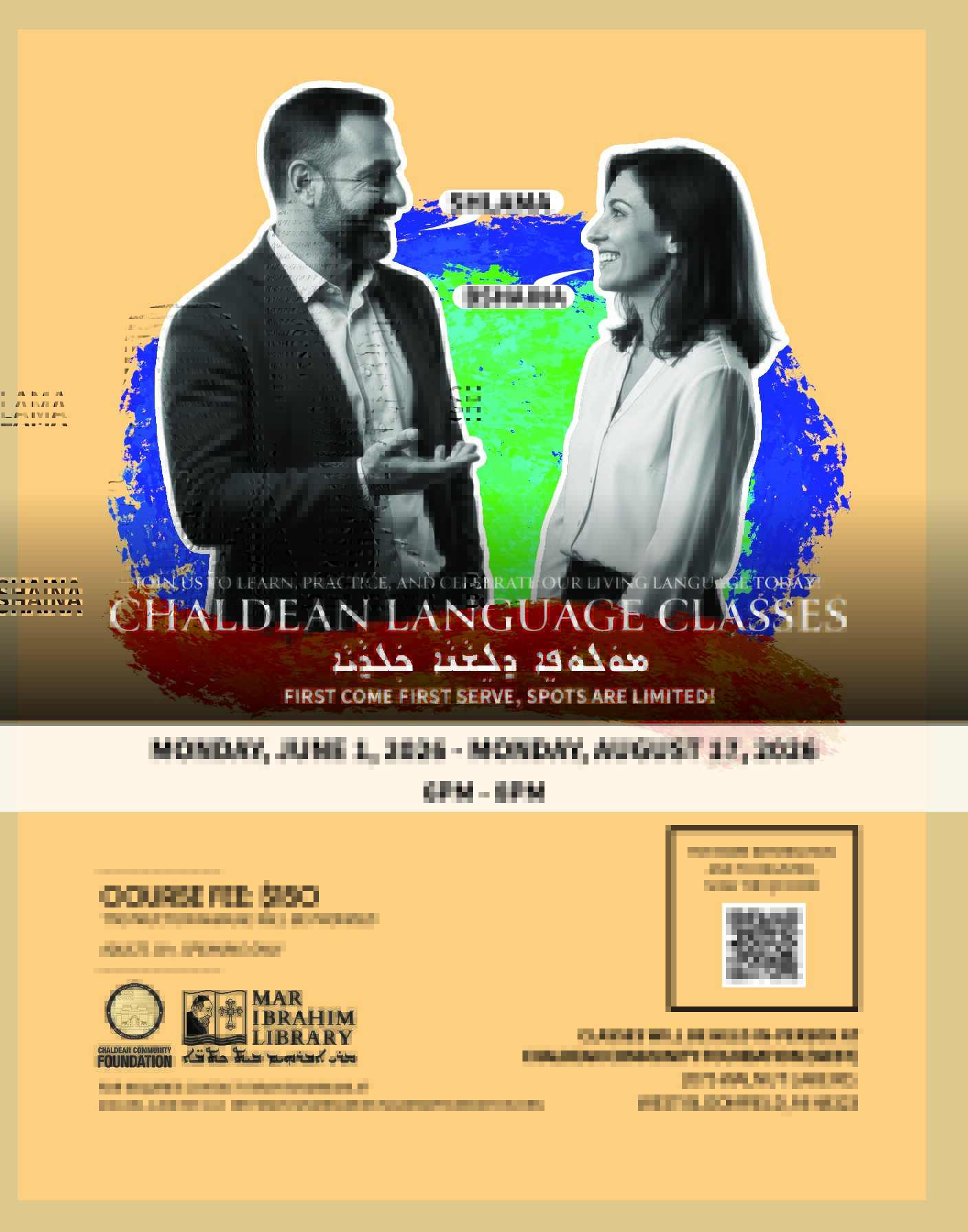 Chaldean Language Classes for Adults
