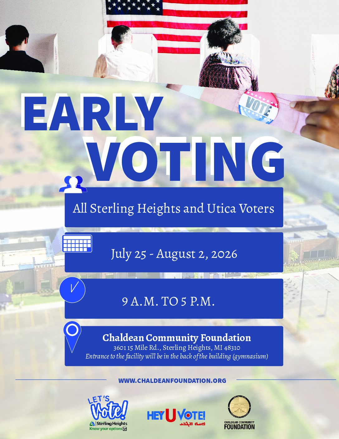 Early Voting for Sterling Heights & Utica Voters